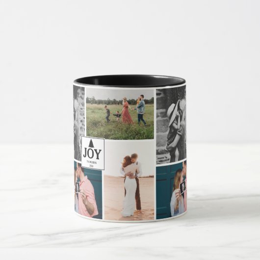 Joy kerstfamilie Foto collage Mok (Midden)