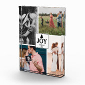 Joy kerstfamilie Foto collage Xmas Block (Rechts)