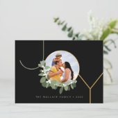 Joy kerstfamilie Foto Modern typografie Feestdagenkaart (Staand voorkant)