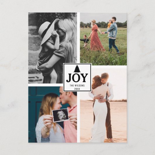 Joy-kerstfamilie Foto's voor collage Feestdagenkaart (Voorkant)