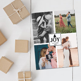 Joy-kerstfamilie Foto's voor collage Feestdagenkaart