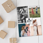 Joy-kerstfamilie Foto's voor collage Feestdagenkaart