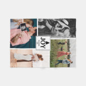Joy-kerstfamilie Foto's voor collage Fleece Deken (Voorkant (Horizontaal))