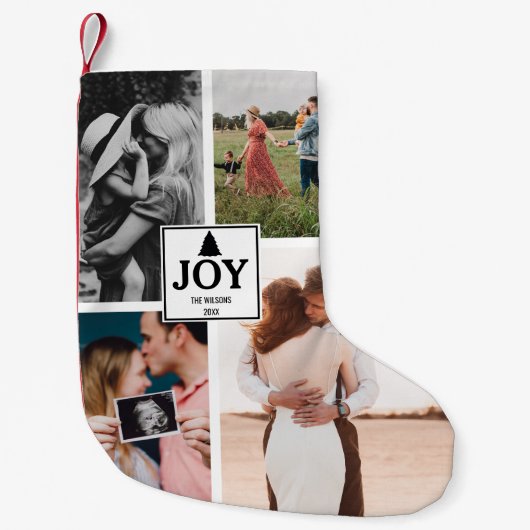 Joy-kerstfamilie Foto's voor collage Kleine Kerstsok (Voorkant)