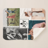 Joy-kerstfamilie Foto's voor collage Sherpa Deken (Voorkant (horizontaal))