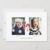 JOY kerstfeestay 2-fotokaart Feestdagenkaart (Voorkant)