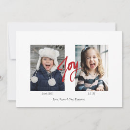 JOY kerstfeestay 2-fotokaart Feestdagenkaart
