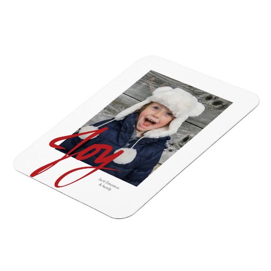 JOY Kerstfeestay Foto Magnet Magneet (Linkerzijde)