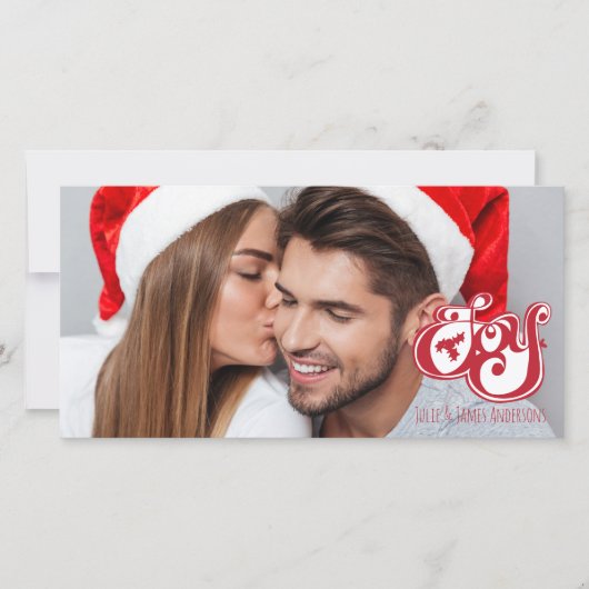 Joy kerstfeestay-fotokaart feestdagenkaart (Voorkant)