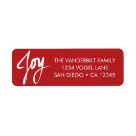 Joy kerstfeestay Return Label