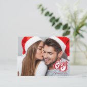 Joy Kerstfeestdag Foto Briefkaart (Staand voorkant)