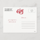 Joy Kerstfeestdag Foto Briefkaart (Achterkant)