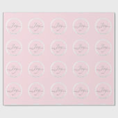 Joy Kerstgrijs Zilver Grijze roze Feestdagen Cadeaupapier (Vlak)