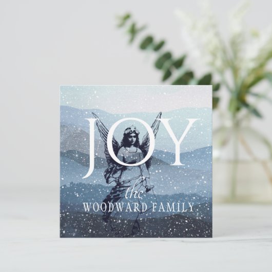 Joy-kerstkaart (Staand voorkant)