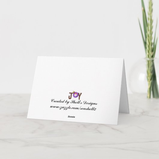 Joy - kerstkaart feestdagen kaart (Achterkant)