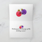 Joy - kerstkaart feestdagen kaart (Binnen)