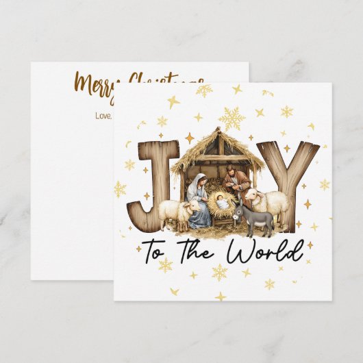 JOY Kerstkaart Geboorte (Voorkant / Achterkant)