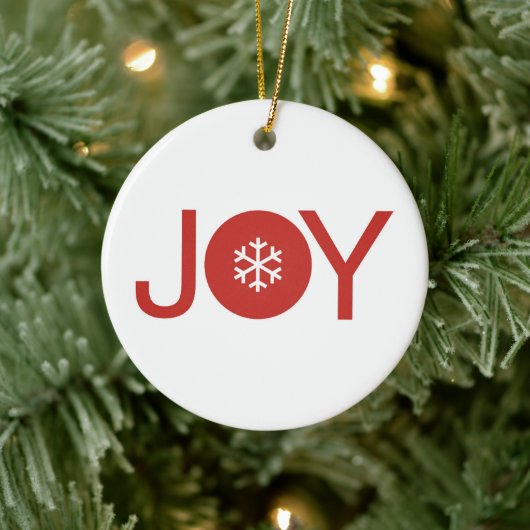 Joy kerstkeramisch Ornament (Boom)