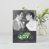 Joy kerstkerstwinterfotokaart feestdagenkaart (Staand voorkant)