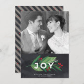 Joy kerstkerstwinterfotokaart feestdagenkaart (Voorkant / Achterkant)