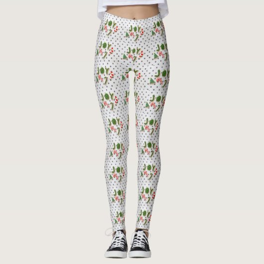 Joy kerstkoekjes leggings (Voorkant)