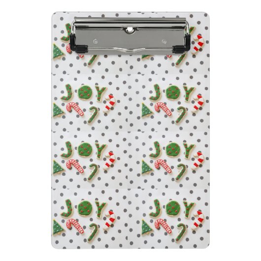 Joy kerstkoekjes mini klembord (Voorkant)