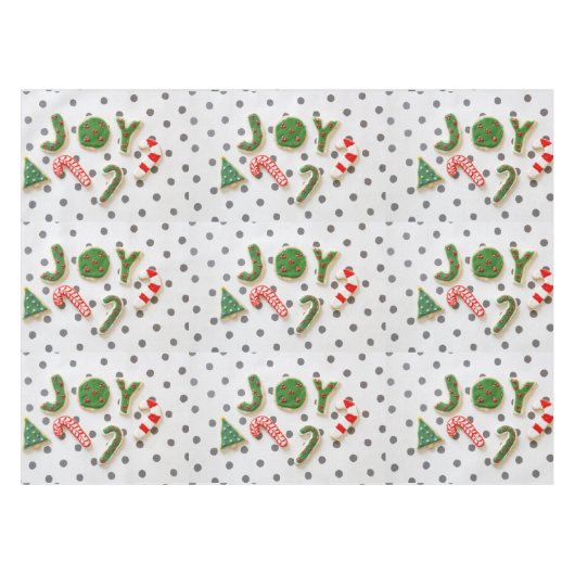 Joy kerstkoekjes tafelkleed (Voorkant (Horizontaal))