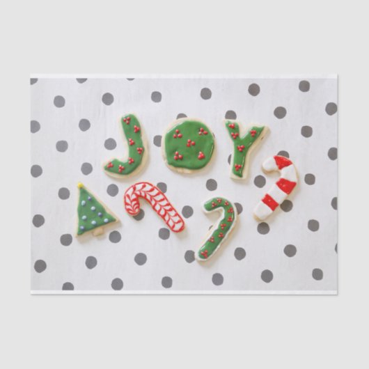 Joy kerstkoekjes tissuepapier (Voorkant)
