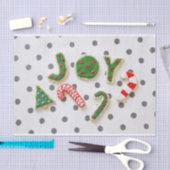 Joy kerstkoekjes tissuepapier (Craft)