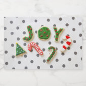 Joy kerstkoekjes voedselcontainer etiket (Enkel label)
