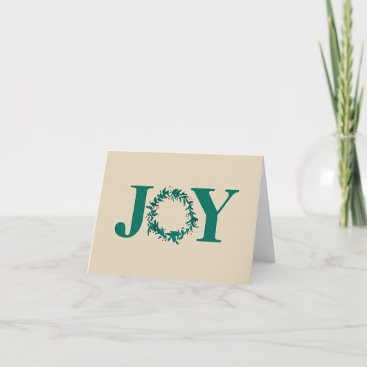 Joy Kerstkrans met bessen Bedankkaart (Voorkant)