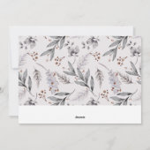 'JOY' Kerstmis Botanische Wreatfoto Feestdagenkaart (Achterkant)