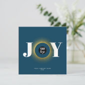 Joy Kerstmis Business Logo QR Code Corporate Feestdagenkaart (Staand voorkant)
