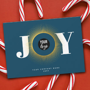 Joy Kerstmis Business Logo QR Code Corporate Feestdagenkaart