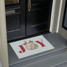Joy Kerstmis en Dollar Holly Berries Kustal Deurmat