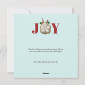 Joy Kerstmis en Dollar Holly Berries Kustal Feestdagenkaart (Achterkant)