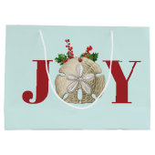 Joy Kerstmis en Dollar Holly Berries Kustal Groot Cadeauzakje (Achterkant)