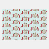 Joy Kerstmis en Dollar Holly Berries Kustal Inpakpapier Vel (Voorkant 3)