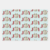 Joy Kerstmis en Dollar Holly Berries Kustal Inpakpapier Vel (Voorkant)