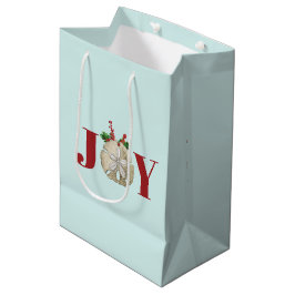 Joy Kerstmis en Dollar Holly Berries Kustal Medium Cadeauzakje