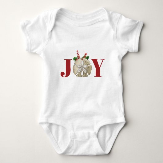 Joy Kerstmis en Dollar Holly Berries Kustal Romper (Voorkant)