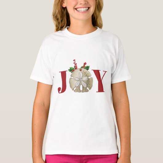 Joy Kerstmis en Dollar Holly Berries Kustal T-shirt (Voorkant)