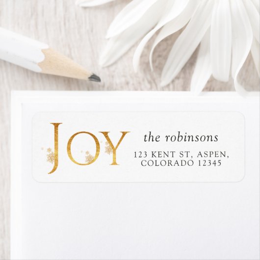 Joy Kerstmis Etiket (Insitu)