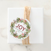 Joy - Kerstmis - Familienaam Bedankjes Labels (In situ)