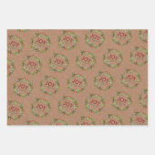 Joy - Kerstmis - Familienaam Inpakpapier Vel (Voorkant)