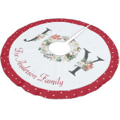 JOY Kerstmis Floral WreatCustom Kerstboom Rok (Gekanteld)