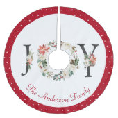 JOY Kerstmis Floral WreatCustom Kerstboom Rok (Voorkant)