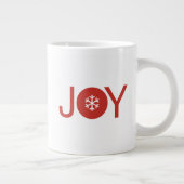 Joy Kerstmis Giant Coffee Mok (Rechts)
