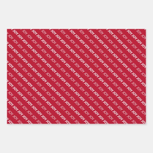 Joy, Kerstmis Inpakpapier Vel (Voorkant 3)