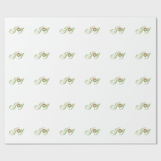 Joy Kerstmis met feestdag Cadeaupapier (Vlak)